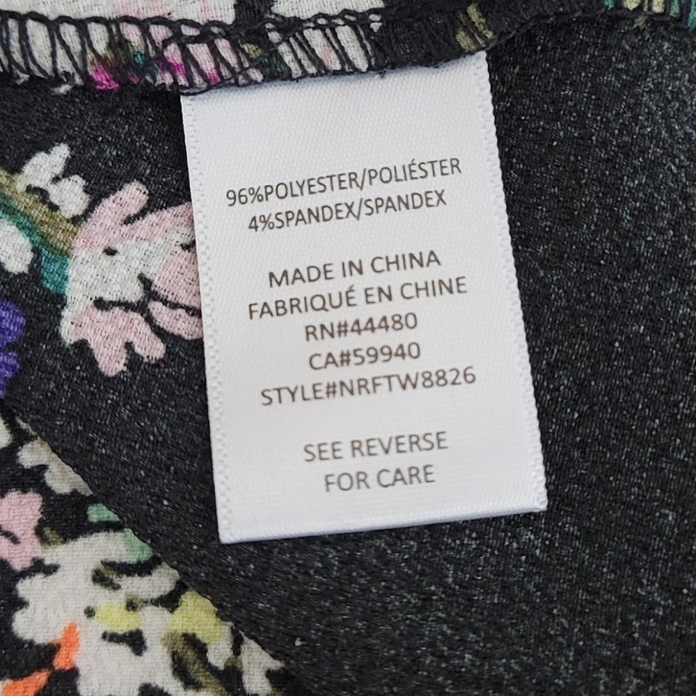 LOVE, FIRE floral print tank top black Sz M - Picture 8 of 8